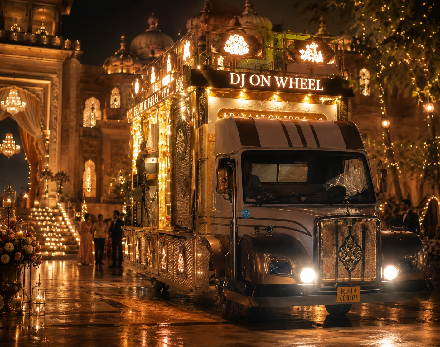 DJ on wheels for baarat wedding celebration Heritage Rides Udaipur