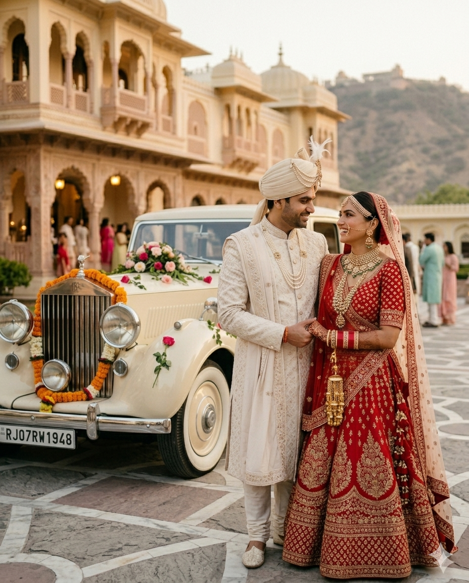 Wedding car rental Udaipur royal entry vintage cars Heritage Rides